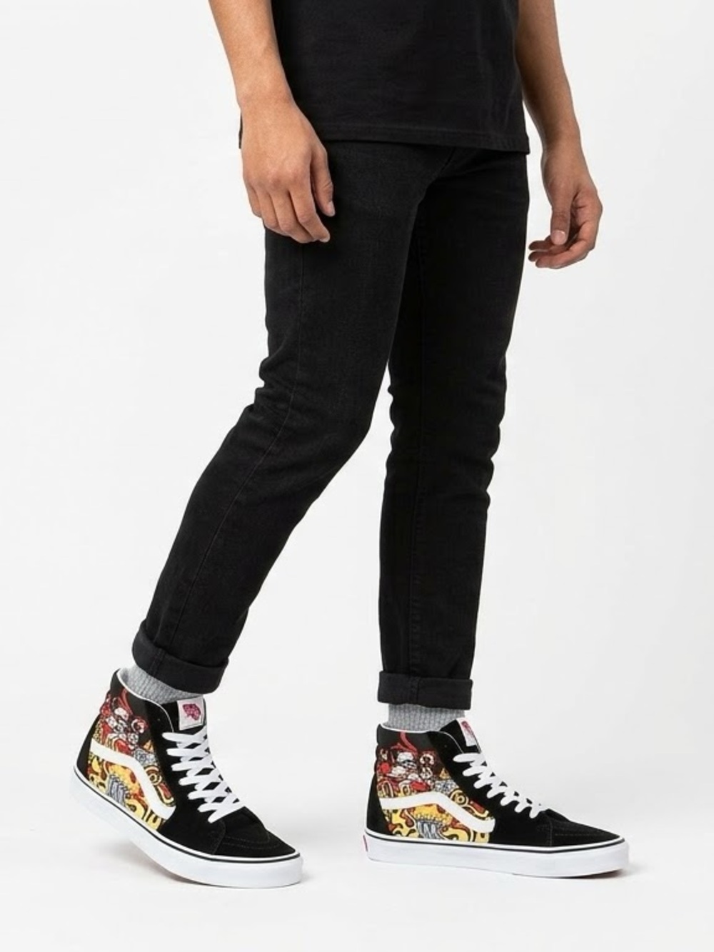NIB Vans  Sk8-Hi Santa Flame Black men size 8/ women size 9.5